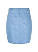 Denim skirt with a pattern, Light blue denim, Packshot image number 1