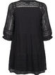 Short lace dress with 3/4 sleeves, Black, Packshot image number 1