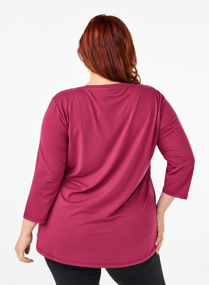 Sports top with 3/4 sleeves, Red, Model image number 2