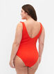 Swimsuit with ruffles and removable inserts, Orange, Model image number 1