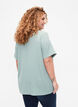 Short-sleeved blouse with v-neckline, Green, Model image number 2