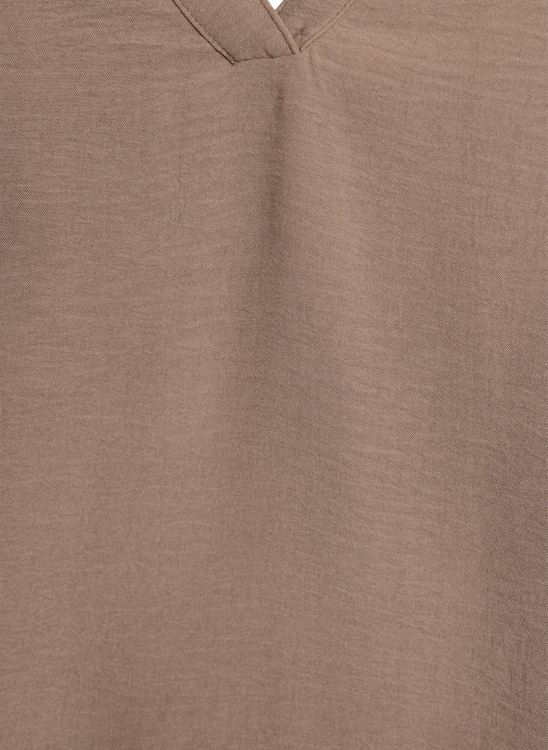 ZizzifashionSleeveless top with wrinkle details, Brown, Packshot image number 2
