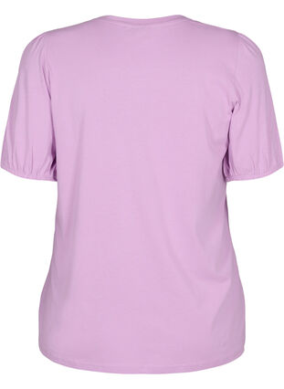 Cotton t-shirt with 2/4 sleeves, Lupine, Packshot image number 1