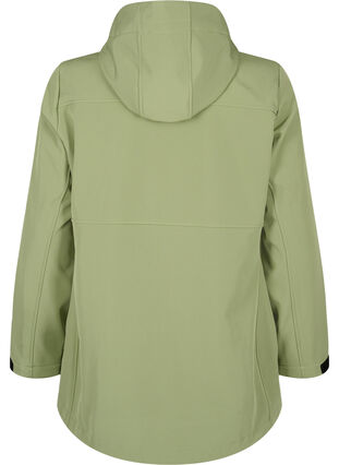 Short softshell jacket with pockets, Oil Green, Packshot image number 1