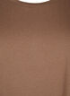 Short sleeve cotton blend T-shirt, Brown, Packshot image number 2