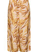 Wide-leg trousers with leaf print and a high elasticated waist, Yellow, Packshot image number 1
