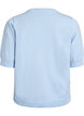 Fine-knit blouse with short sleeves, Light Blue, Packshot image number 1