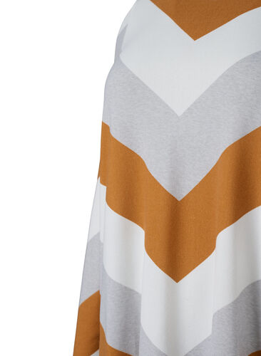 Patterned blouse with long sleeves, Beige Zig Zag, Packshot image number 2