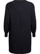 Short knitted dress with raglan sleeves and a centre seam, Black, Packshot image number 1