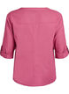 Cotton shirt blouse with a v-neck, Red, Packshot image number 1