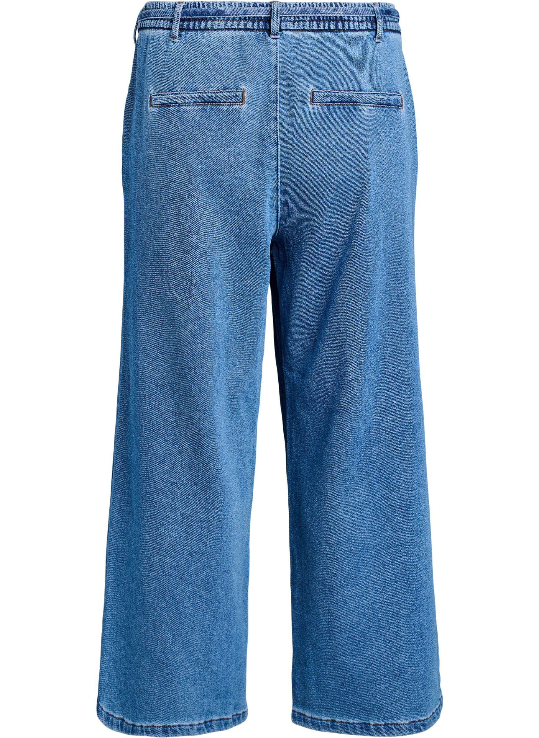 Zizzifashion Loose-fit jeans with an elasticated waistband and a drawstring, Blue, Packshot image number 1