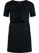 Short dress with cut-out part, Black, Packshot image number 0
