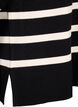 3/4 sleeve knitted blouse with stripes, Black Birch Stripes, Packshot image number 3