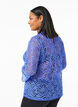 Lace blouse with round neck and long sleeves, Blue, Model image number 2