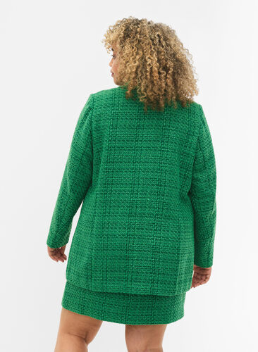 Bouclé blazer, Verdant Green, Model image number 1