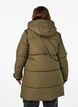 Puffer jacket with hood and contrast detailing, Green, Model image number 2