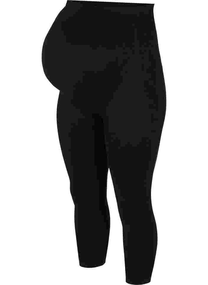 Seamless maternity leggings, Black, Packshot image number 0