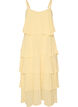 Maxi dress with ruffle layers and detachable cape, Yellow, Packshot image number 3
