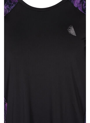 Printed gym t-shirt - Black - Sz. 42-60 - Zizzifashion
