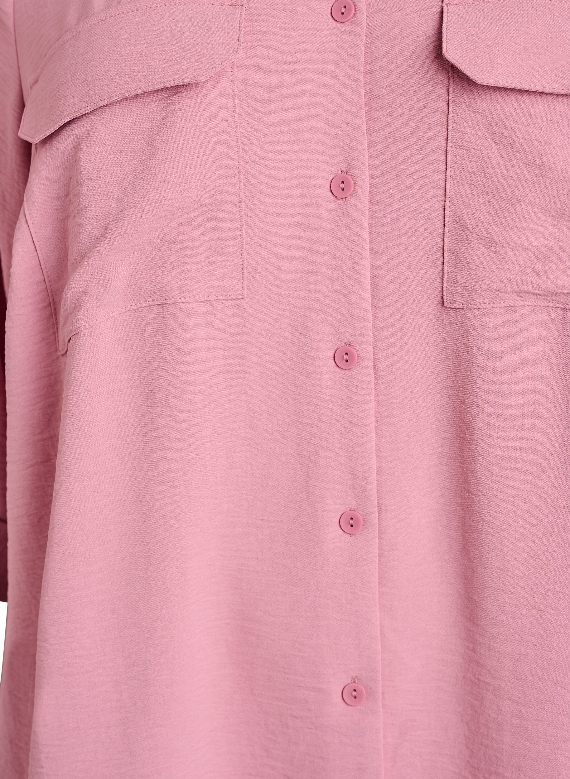 Zizzifashion FLASH - Shirt with chest pockets and 3/4 sleeves, Rose, Packshot image number 2