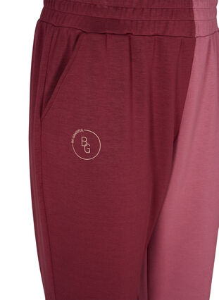 Sweatpants med colour-block, Red Mahogany/RoseBr., Packshot image number 3
