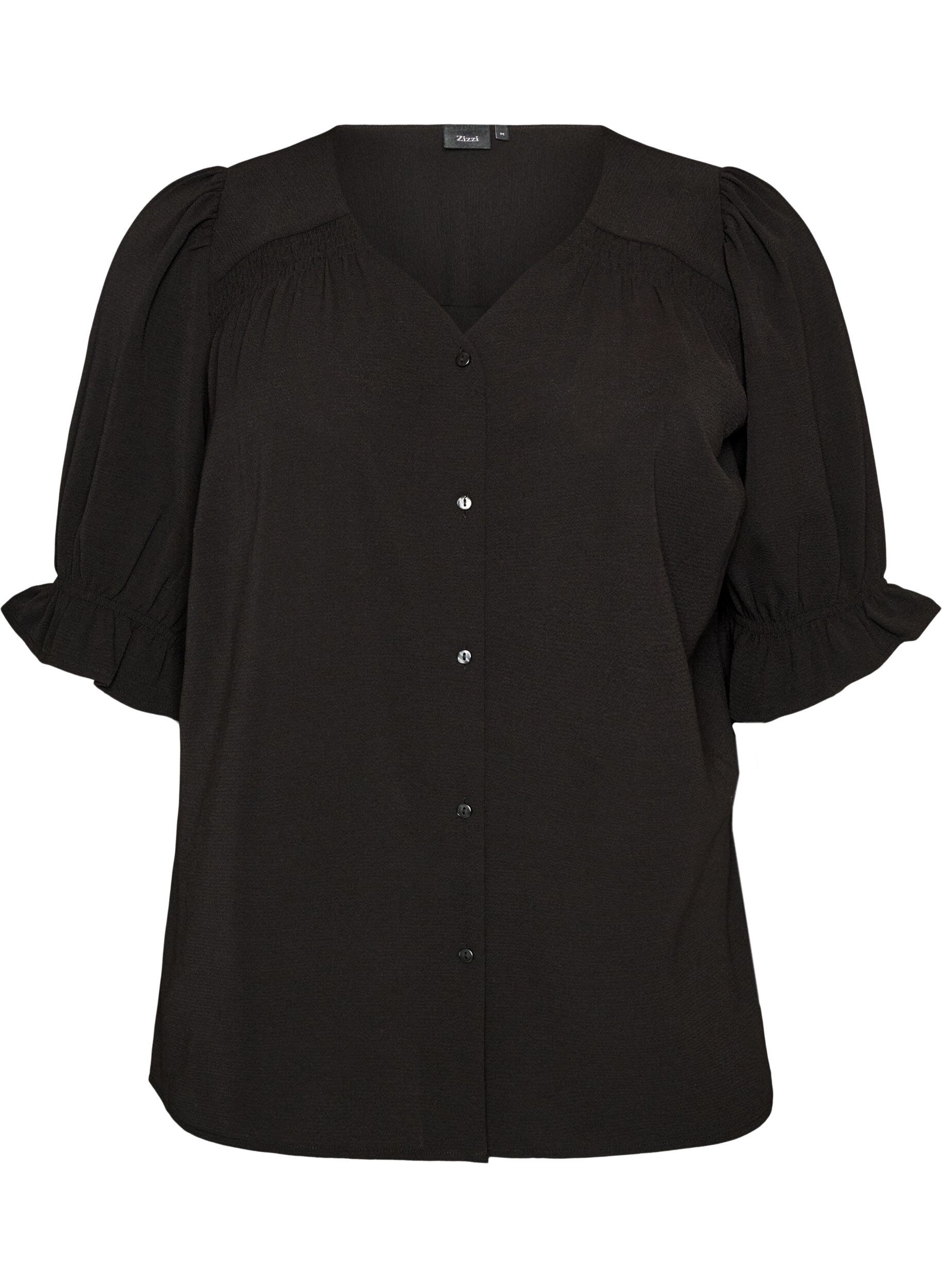 Shirt blouse with 1/2 sleeves