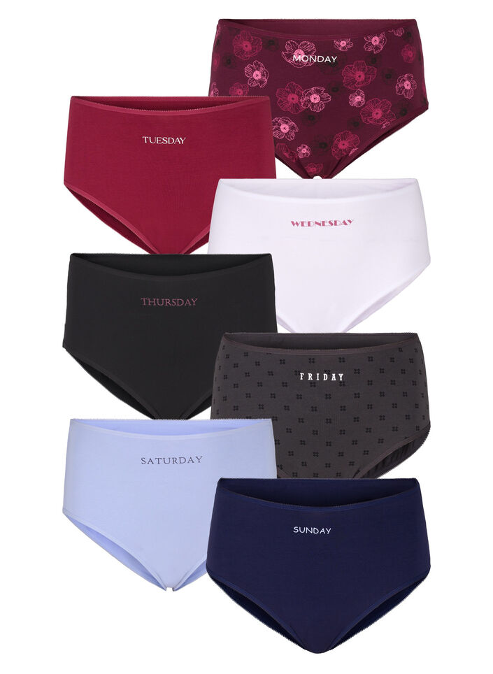 7-pack hipster briefs with regular waist, Dark Bordeaux, Packshot image number 0