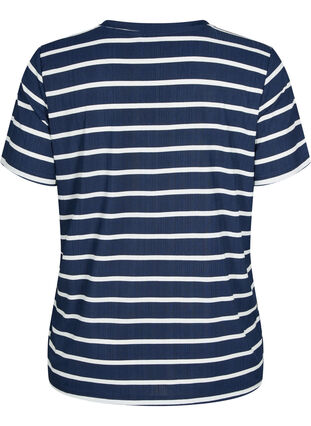 FLASH - Printed t-shirt with v-neck, Night Sky Stripe, Packshot image number 1