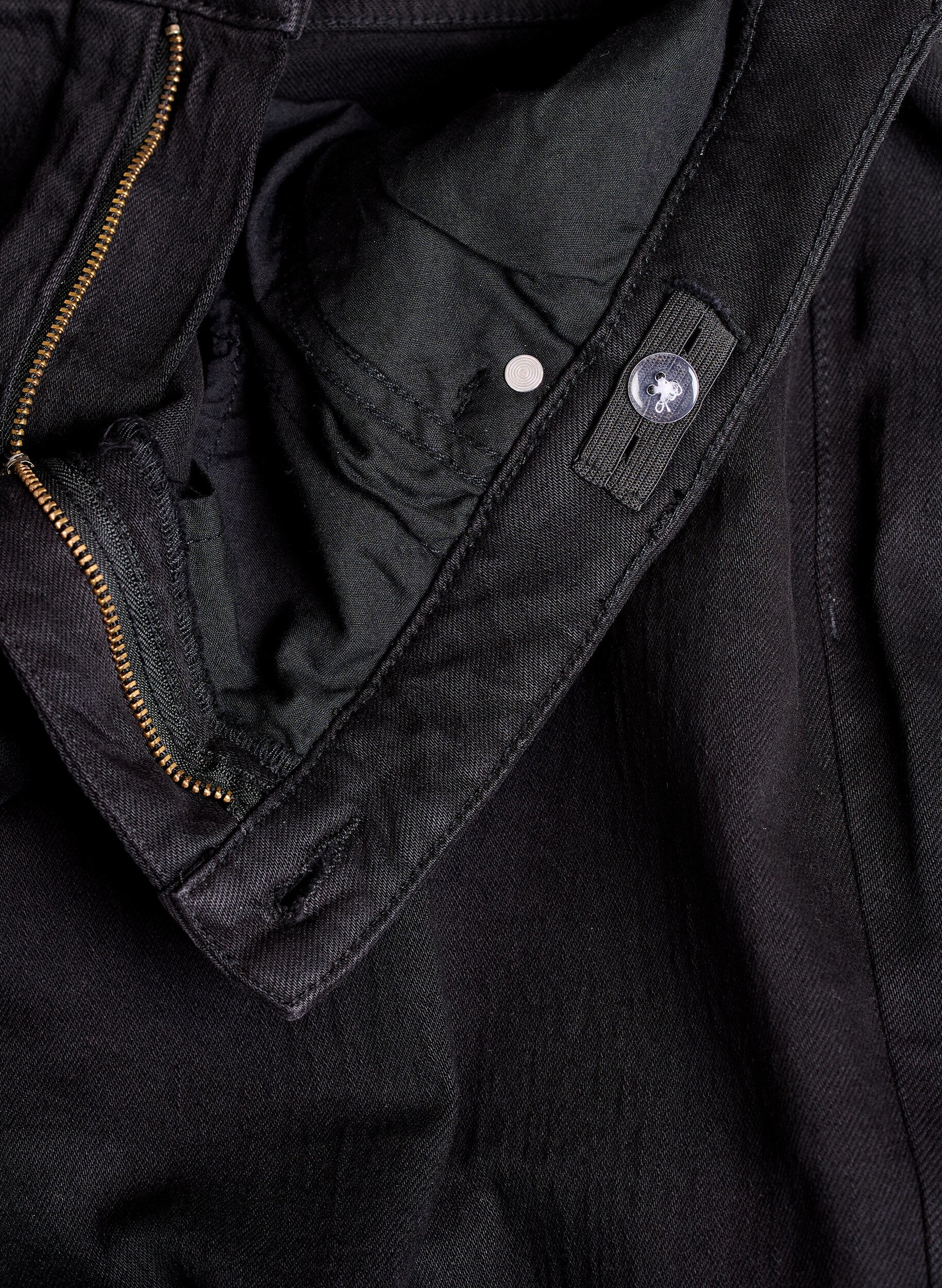 Zizzifashion Wide leg jeans with high waist, Black, Packshot image number 3