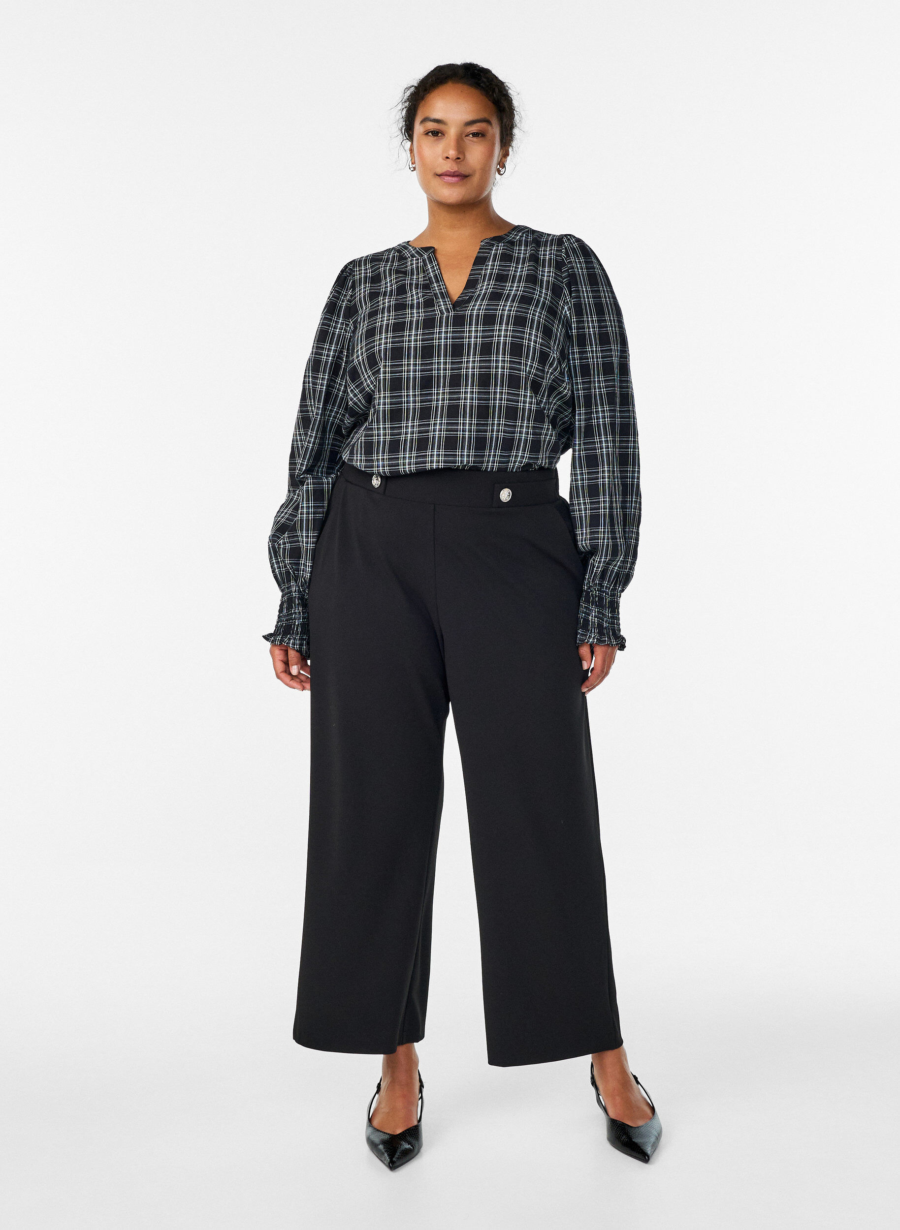 ZizzifashionLoose trousers with pockets, Black, Model image number 0