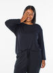 Night blouse in modal with long sleeves, Black, Model image number 0