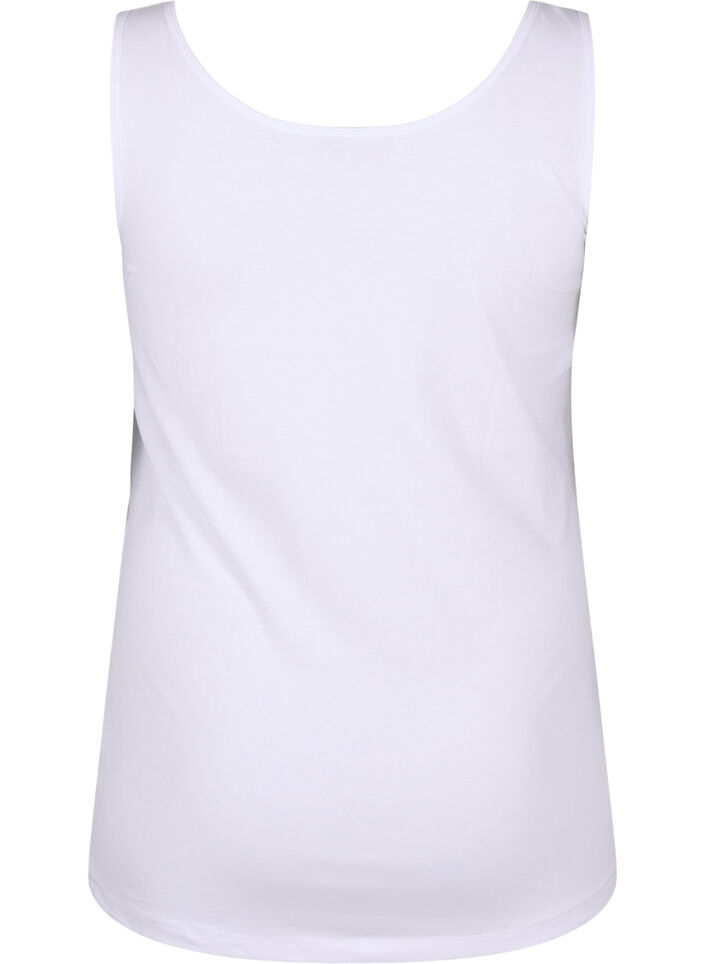Cotton basic top, White, Packshot