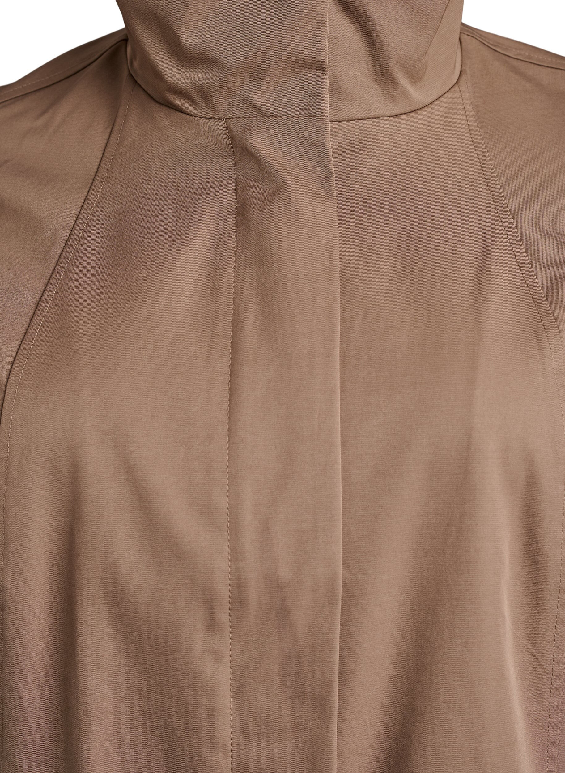 Zizzifashion Transitional jacket with pockets and a high collar, Brown, Packshot image number 2