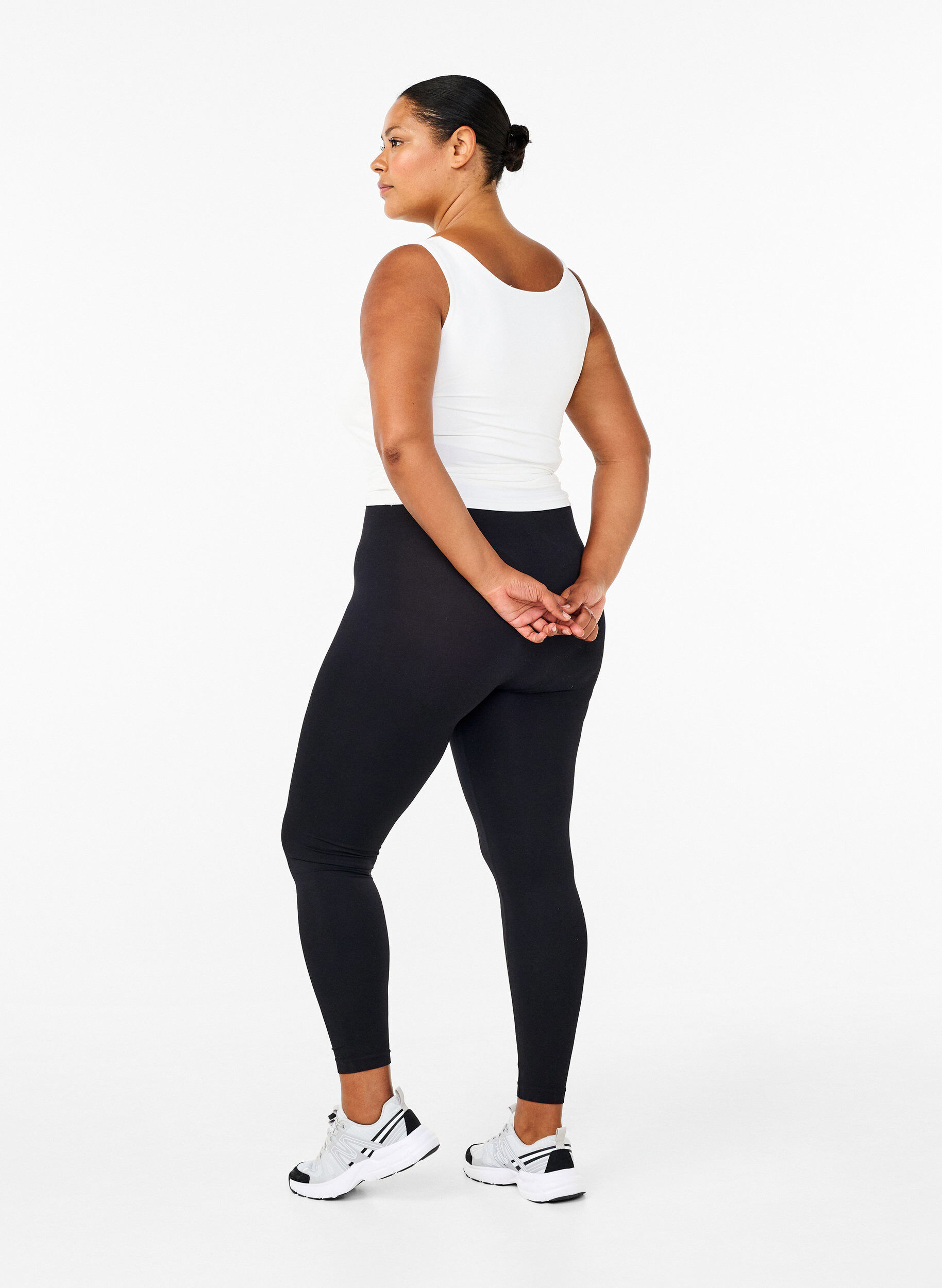 Zizzifashion Seamless basic leggings, Black, Model image number 2