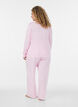 Cardigan in organic cotton with eyelet embroidery, Pink, Model image number 2
