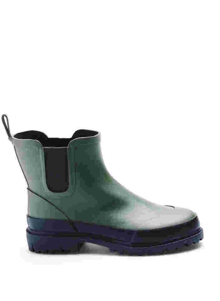 Short rubber boot in wide fit, Army Green/Black, Packshot