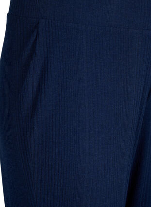 Comfortable pants with striped texture, Night Sky Mel., Packshot image number 2