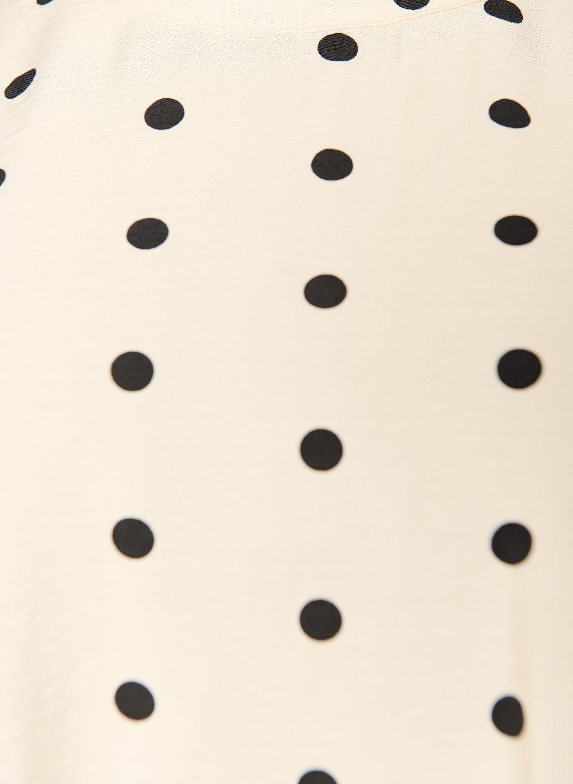 Zizzifashion Viscose blouse with spots and 1/2 sleeves, Vanilla, Packshot image number 2