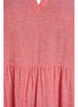 Knee-length A-line dress in linen and viscose, Coral, Packshot image number 2