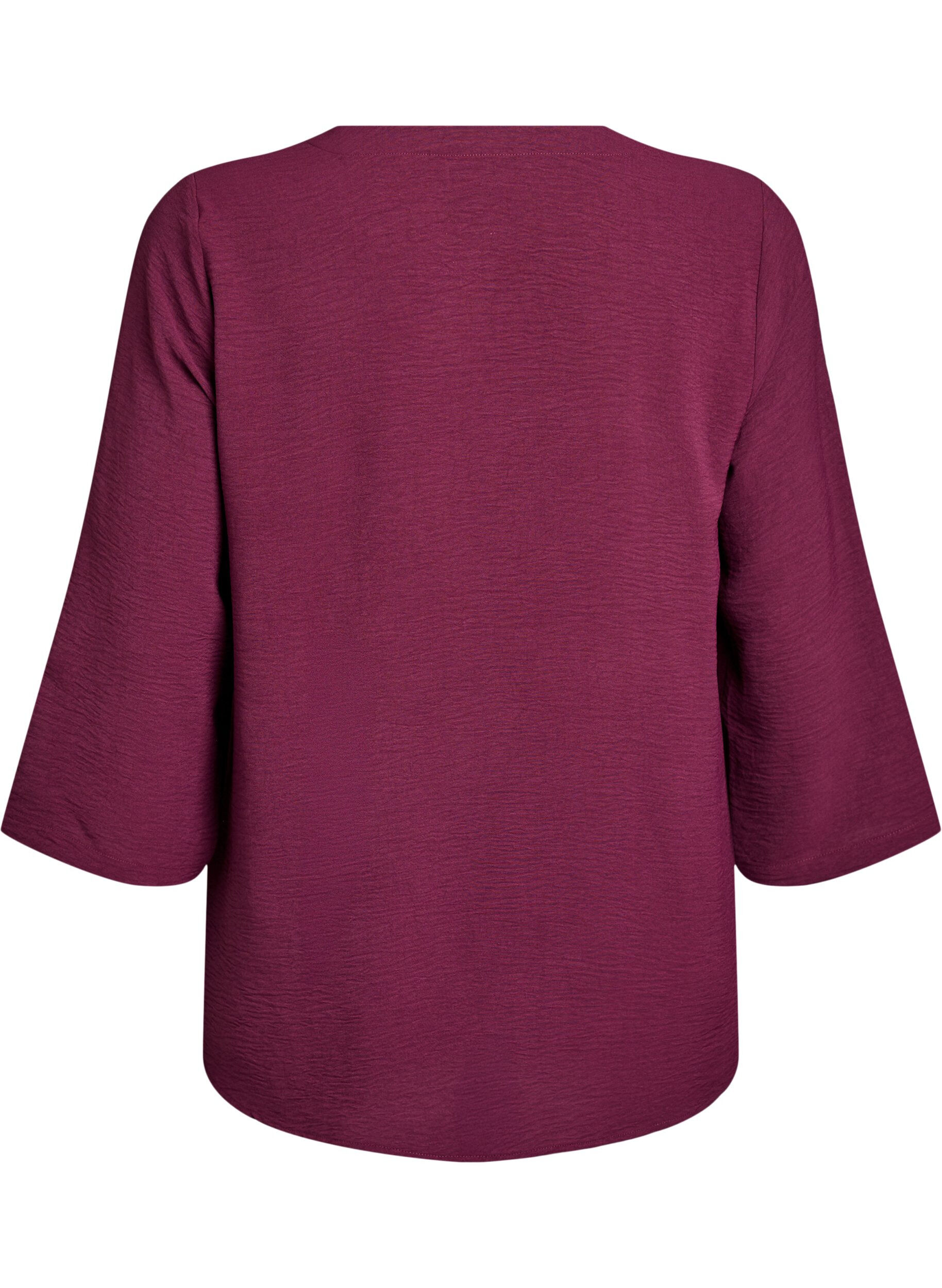 ZizzifashionBlouse with 3/4 sleeves, Dark Bordeaux, Packshot image number 1
