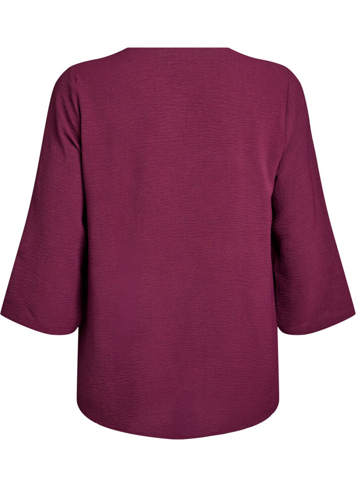 Blouse with 3/4 sleeves, Dark Bordeaux, Packshot image number 1