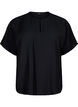 Short sleeve blouse in viscose, Black, Packshot image number 0