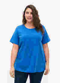 FLASH - T-shirt with round neck, Strong Blue, Model