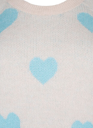 Pullover with hearts, P. Stone/Reef Waters, Packshot image number 2