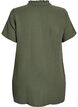 Cotton muslin tunic with short sleeves, Green, Packshot image number 1