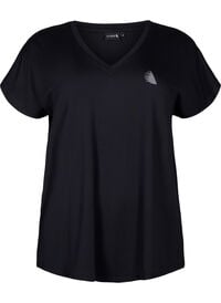 Loose training t-shirt with v-neck