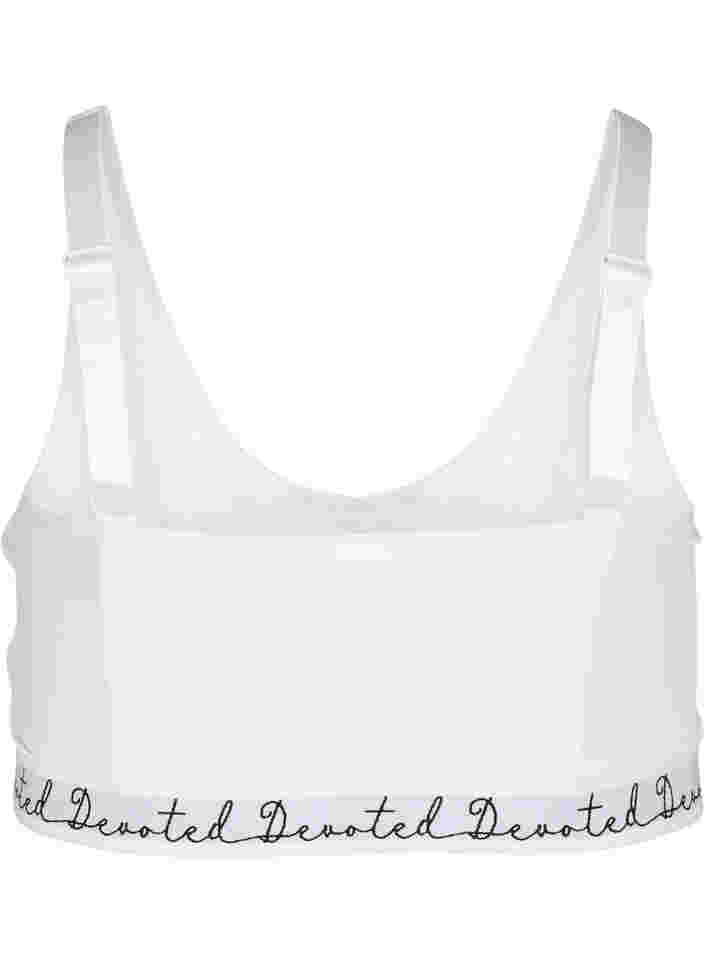 Cotton bra with adjustable straps, Bright White, Packshot image number 1