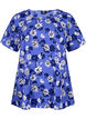 FLASH - Blouse with short sleeves and print, Amparo Blue Flower, Packshot image number 0