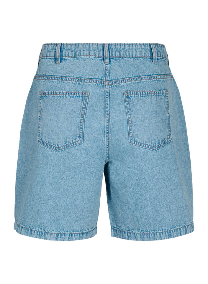 High waist denim shorts, Light Blue Denim, Packshot image number 1