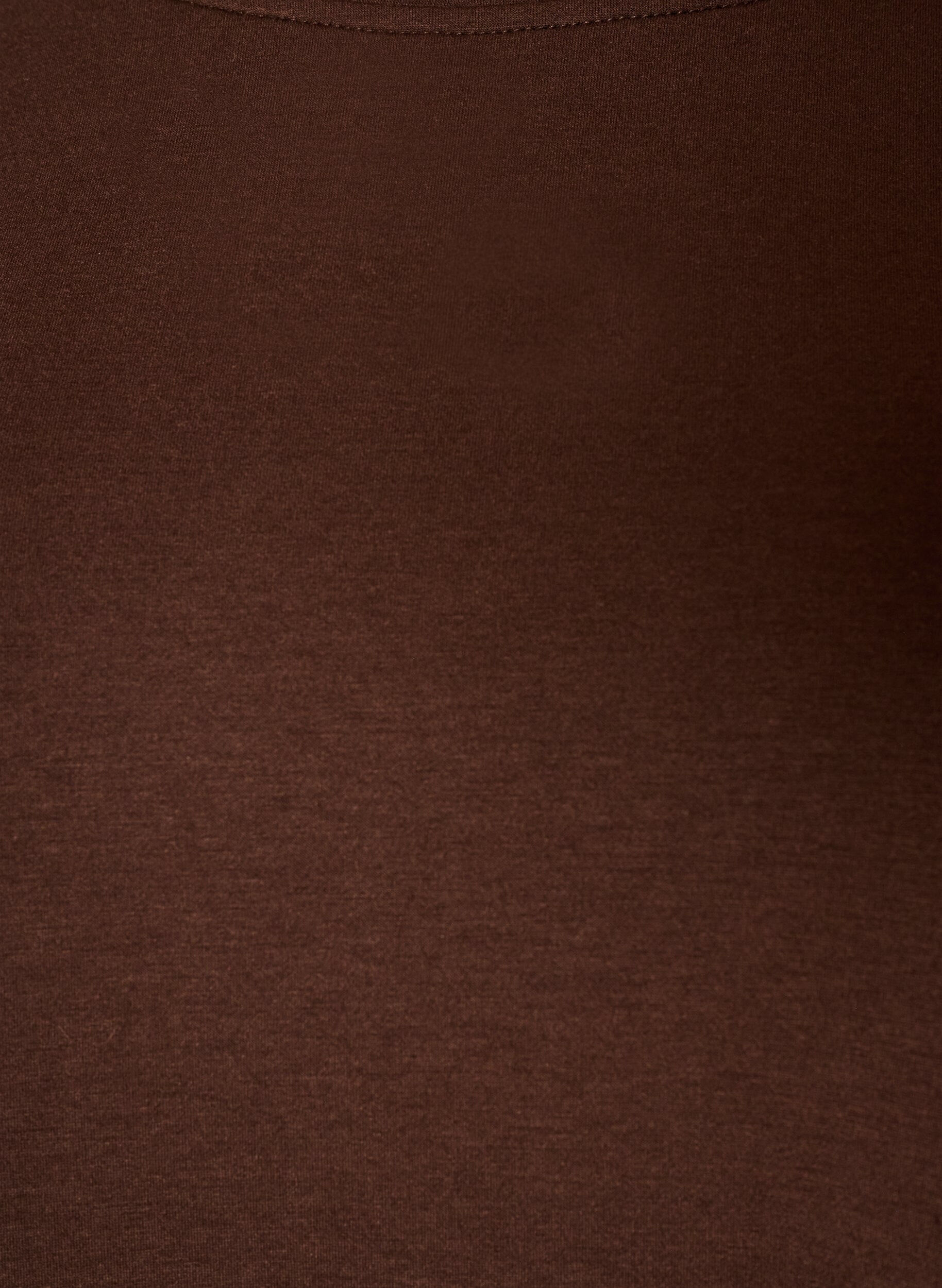 ZizzifashionJersey blouse with lace trim, Brown, Packshot image number 2